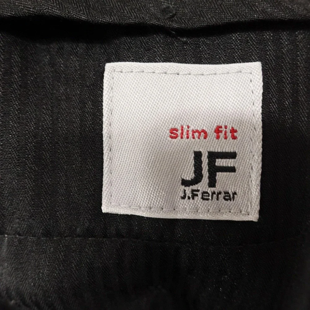 J Ferrar Dress Pants Mens 32x32 Gray Slim Fit Flat Front Business Formal